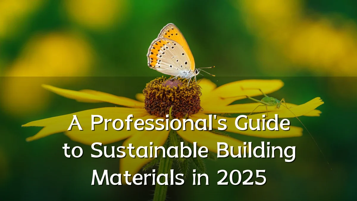 A Professional's Guide to Sustainable Building Materials in 2025