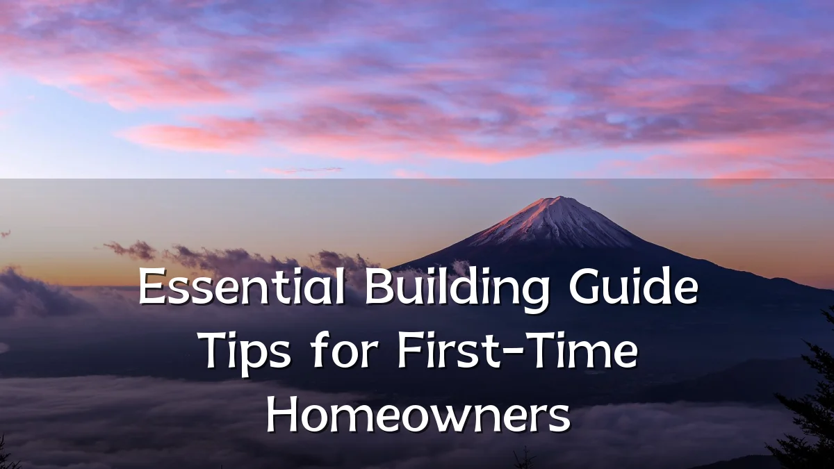 Essential Building Guide Tips for First-Time Homeowners
