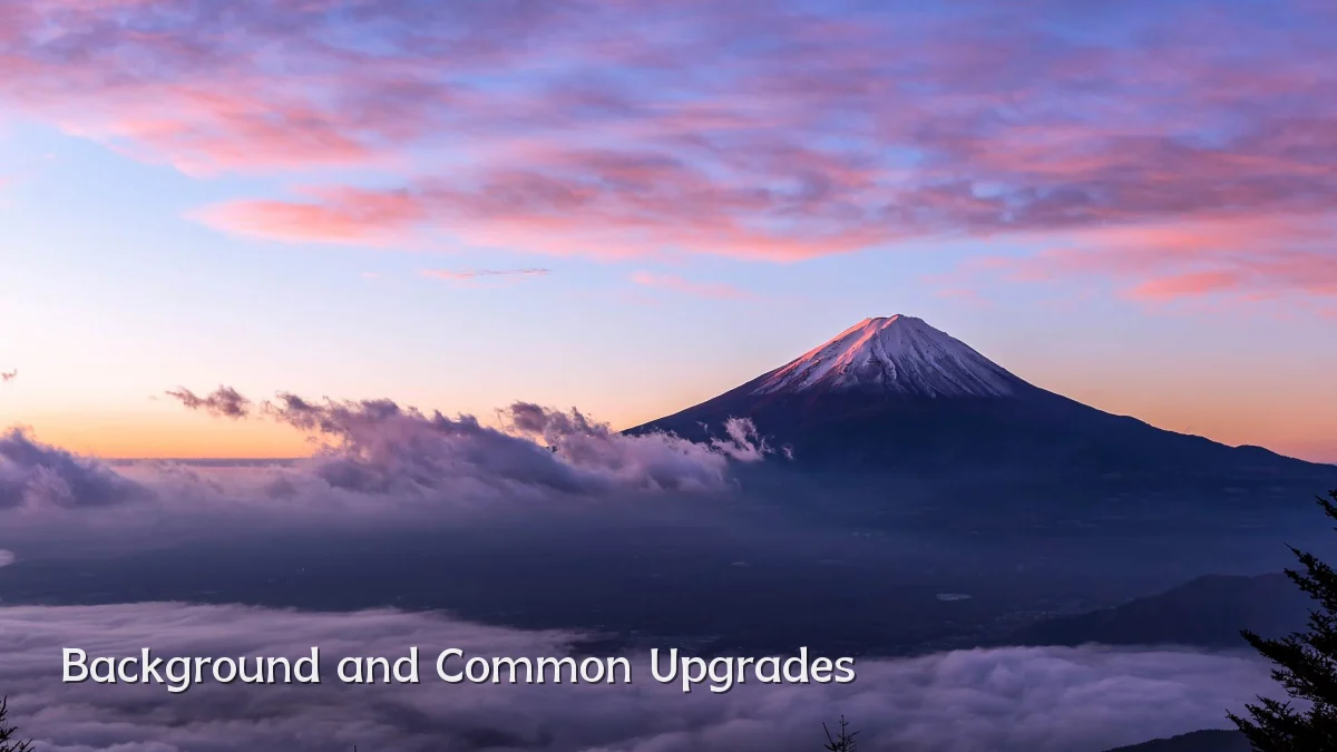 Background and Common Upgrades