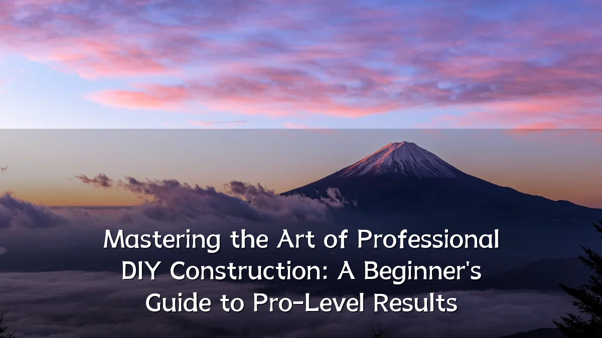 Mastering the Art of Professional DIY Construction: A Beginner's Guide to Pro-Level Results