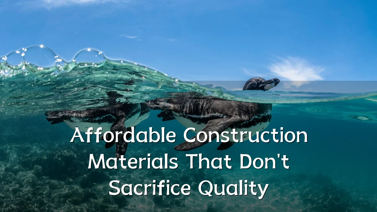 Affordable Construction Materials That Don't Sacrifice Quality