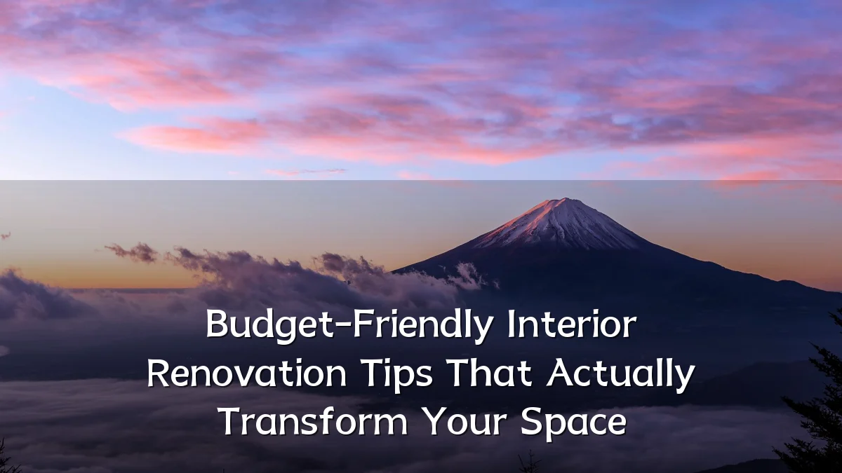 Budget-Friendly Interior Renovation Tips That Actually Transform Your Space