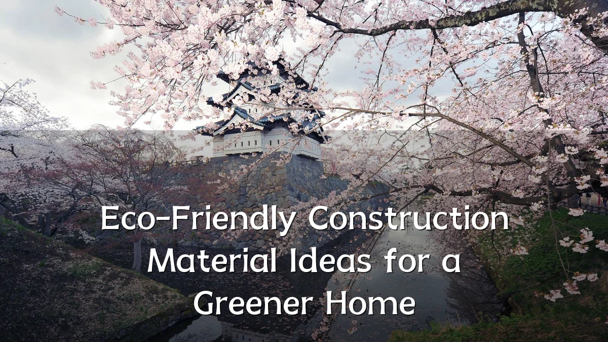 Eco-Friendly Construction Material Ideas for a Greener Home