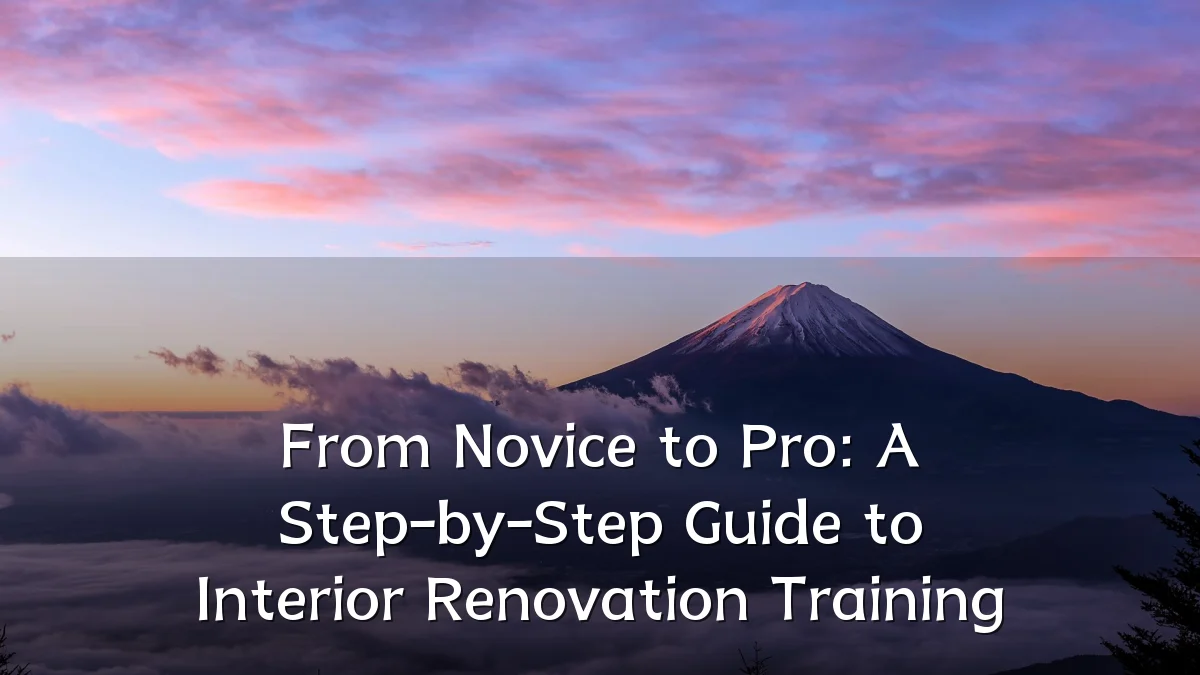 From Novice to Pro: A Step-by-Step Guide to Interior Renovation Training