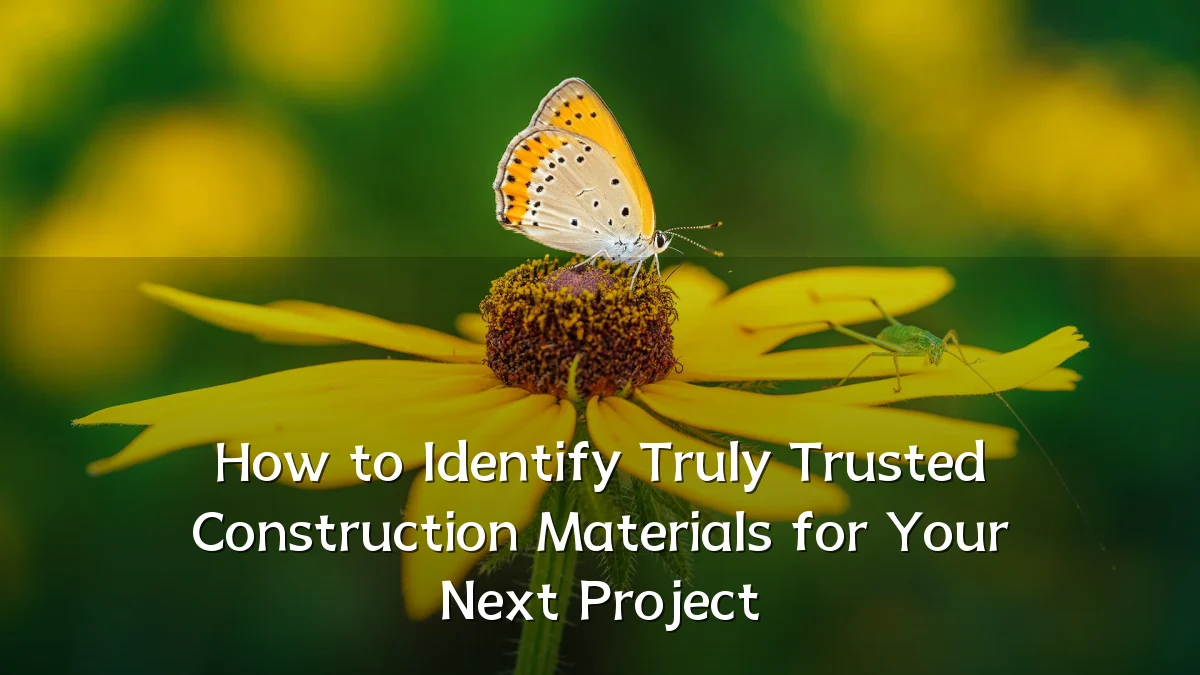How to Identify Truly Trusted Construction Materials for Your Next Project