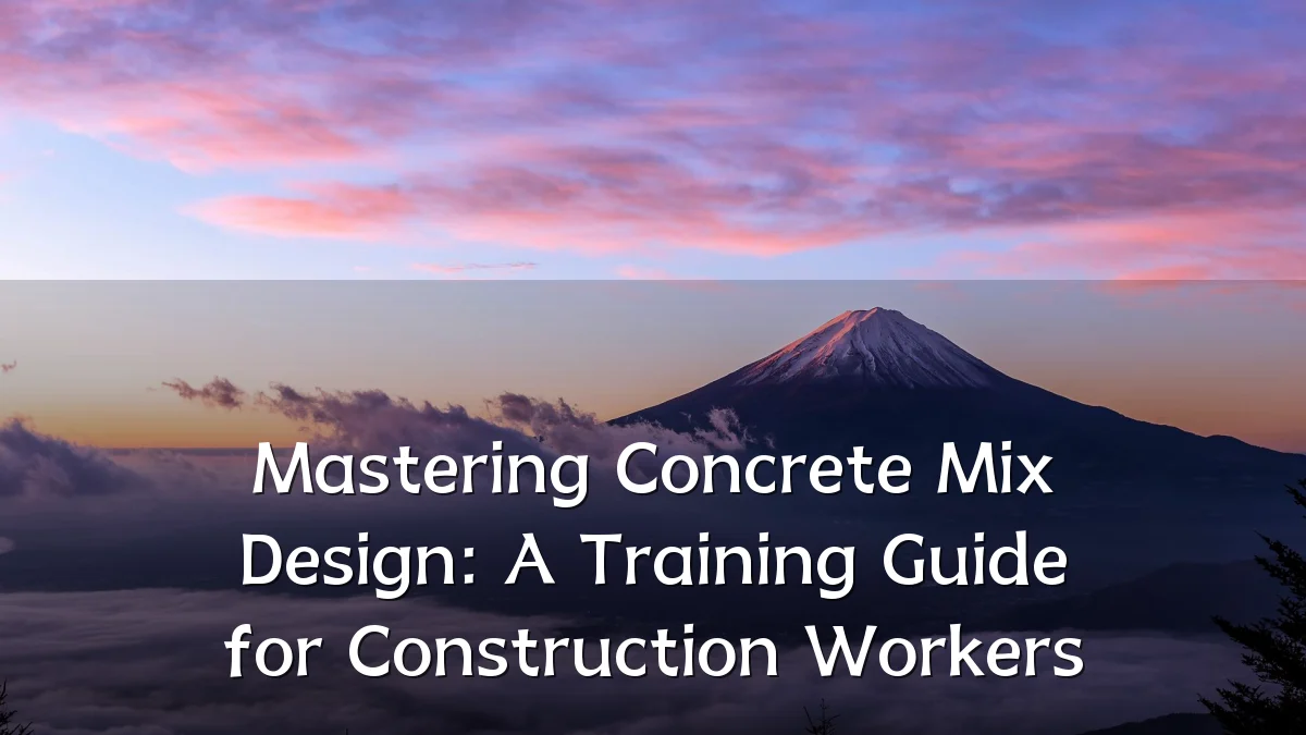 Mastering Concrete Mix Design: A Training Guide for Construction Workers