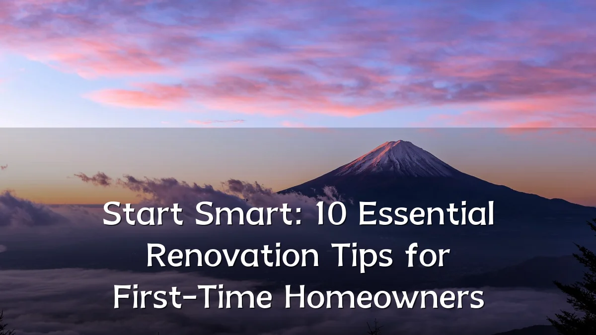 Start Smart: 10 Essential Renovation Tips for First-Time Homeowners
